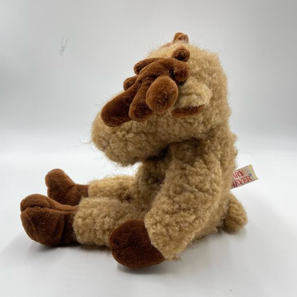 Vintage Mary Meyer 1996 Plush MOCHA MOOSE Bean Bag Curly Stuffed Velvet BE8L78 - Picture 3 of 10